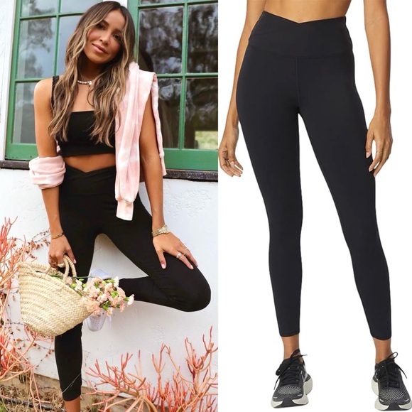 Sincerely Jules for Bandier The Rue Black Crossover Leggings - Picture 1 of 9
